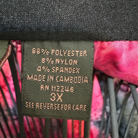 BOHO Tie Dye-Sere Nade Pink with Black -SZ. 3x - Picture 3 of 8